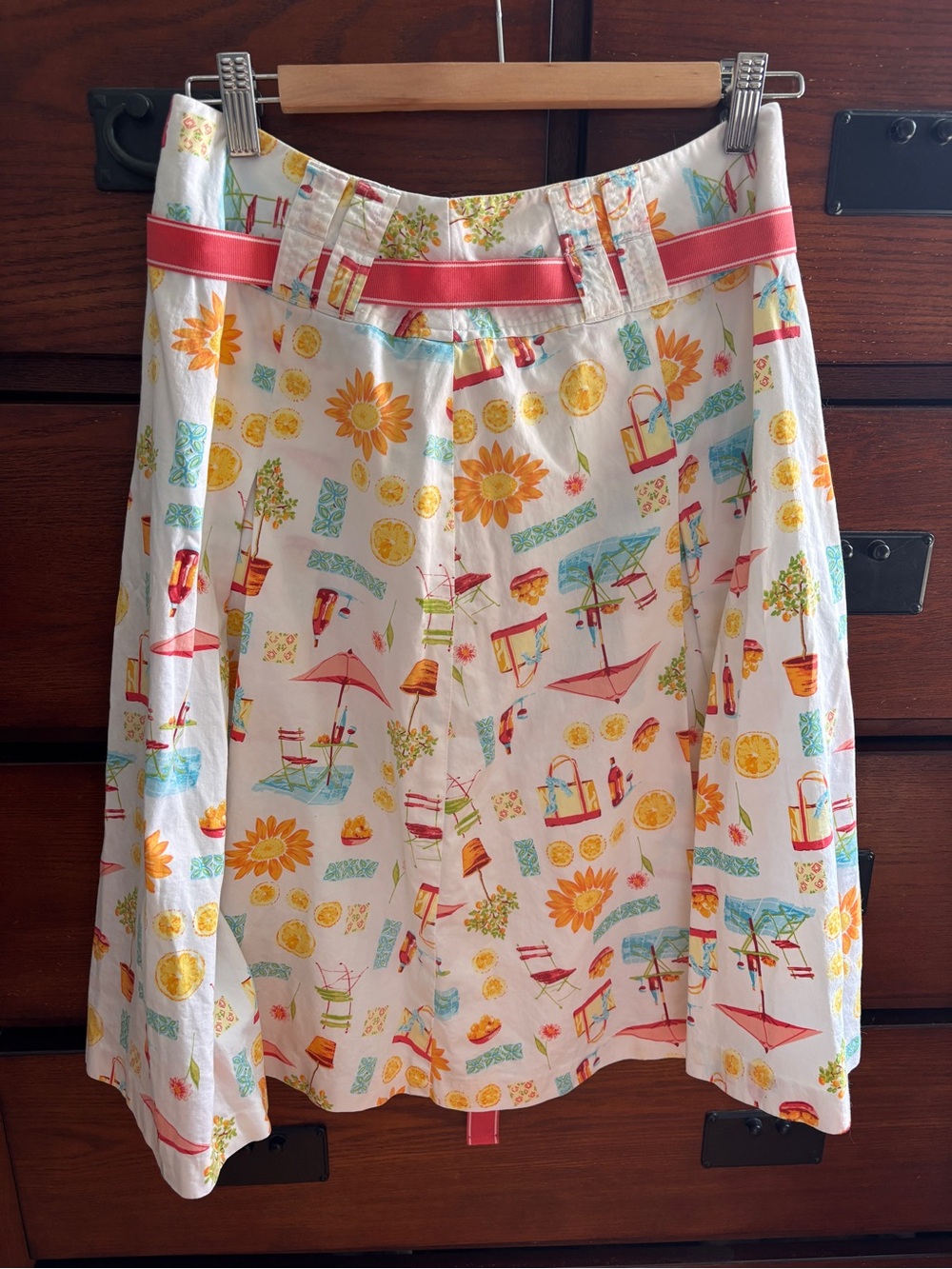 Summer Picnic A-Line Retro Style Skirt, Liz Claiborne, Size 8